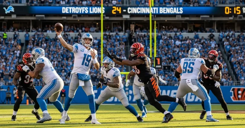 detroit lions vs bengals match player stats